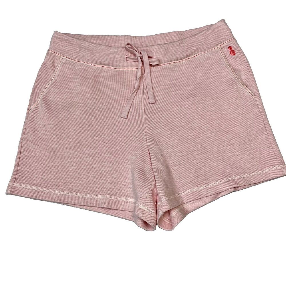 Tommy Bahama Tobago Bay Shorts Womens M 5" Pink Drawstring Pima Cotton Coastal